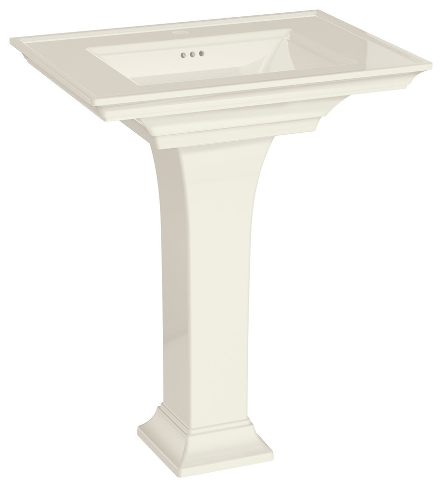Town Square S Pedestal Sink, Center Hole Only Traditional Bathroom