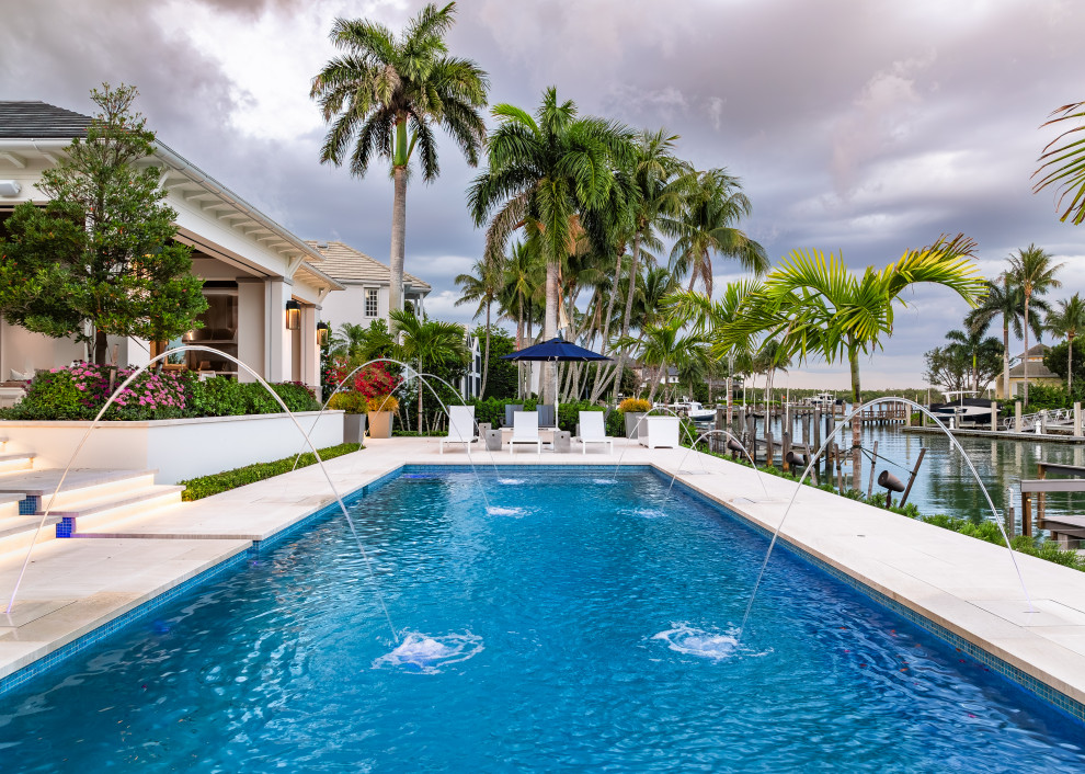 Inspiration for a transitional pool remodel in Miami