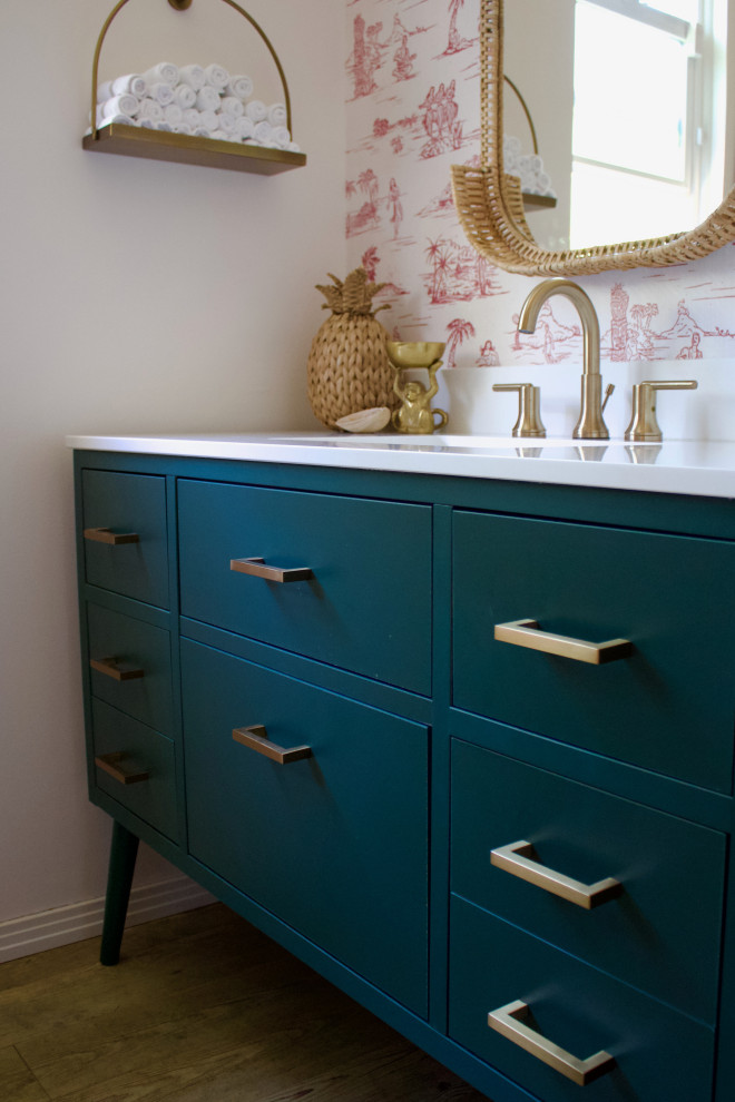 Beach Bungalow Powder Room - Midcentury - Powder Room - San Diego - by ...