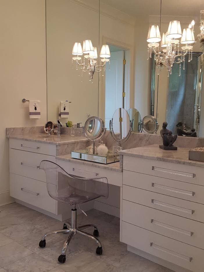 Master Bath Makeup Vanity Bathroom Nashville By Azure Cabinets 