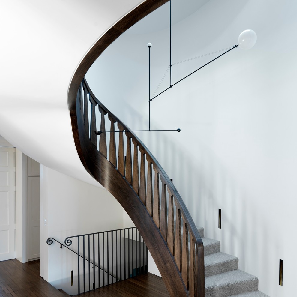 Design ideas for a transitional staircase in Sydney.