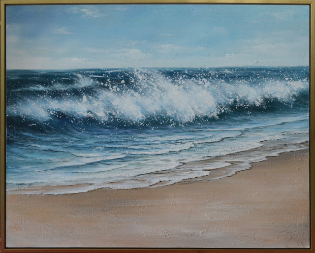 Art Painting, Blue/White - Beach Style - Paintings - by Design Living ...