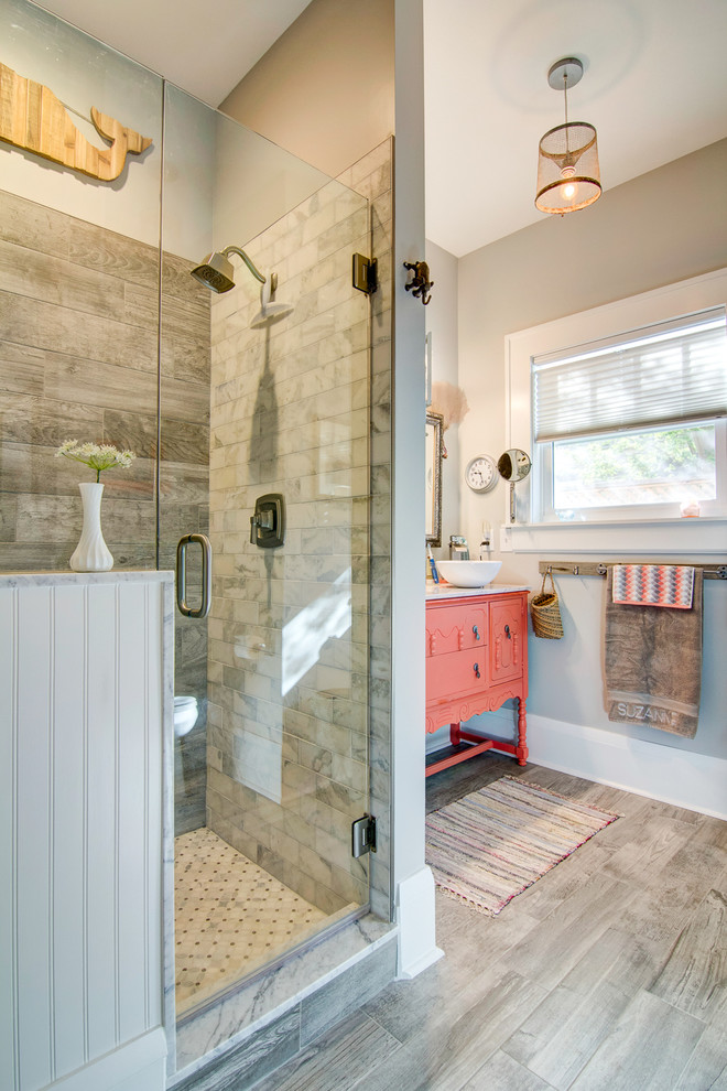 Inspiration for a shabby-chic style bathroom remodel in Jacksonville