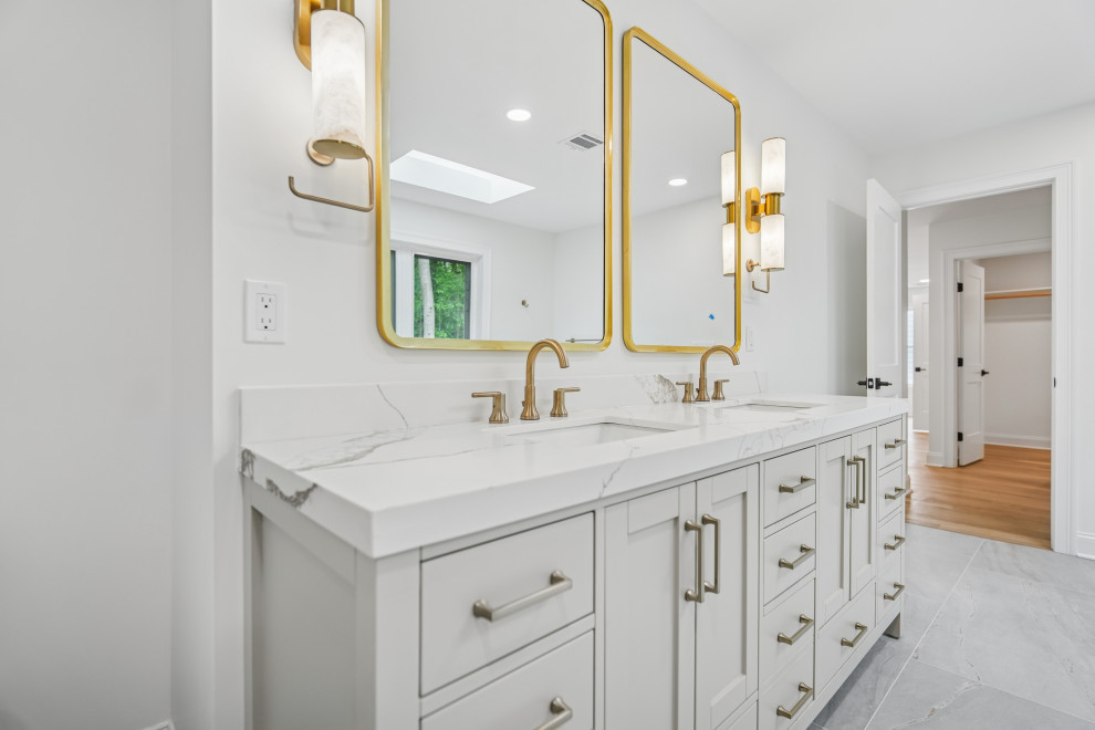 Primary Bathroom Vanity | Two Level Addition Paramus NJ