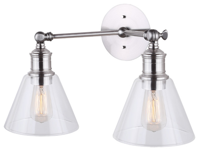 Canarm Larken 2 Bulb Vanity Light With Clear Glass Canarm Larken 2 Bulb Vanity Light With Clear Glass Bathroom Lighting By Mycuisina