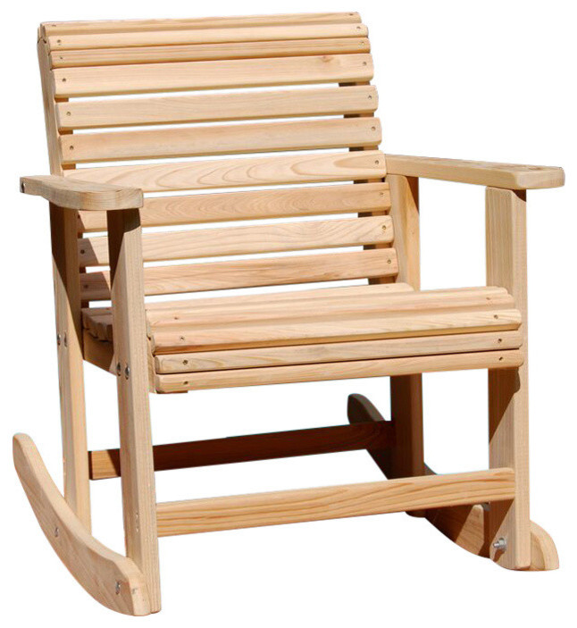 2 ' Cypress Roll Rocker Transitional Outdoor Rocking Chairs by