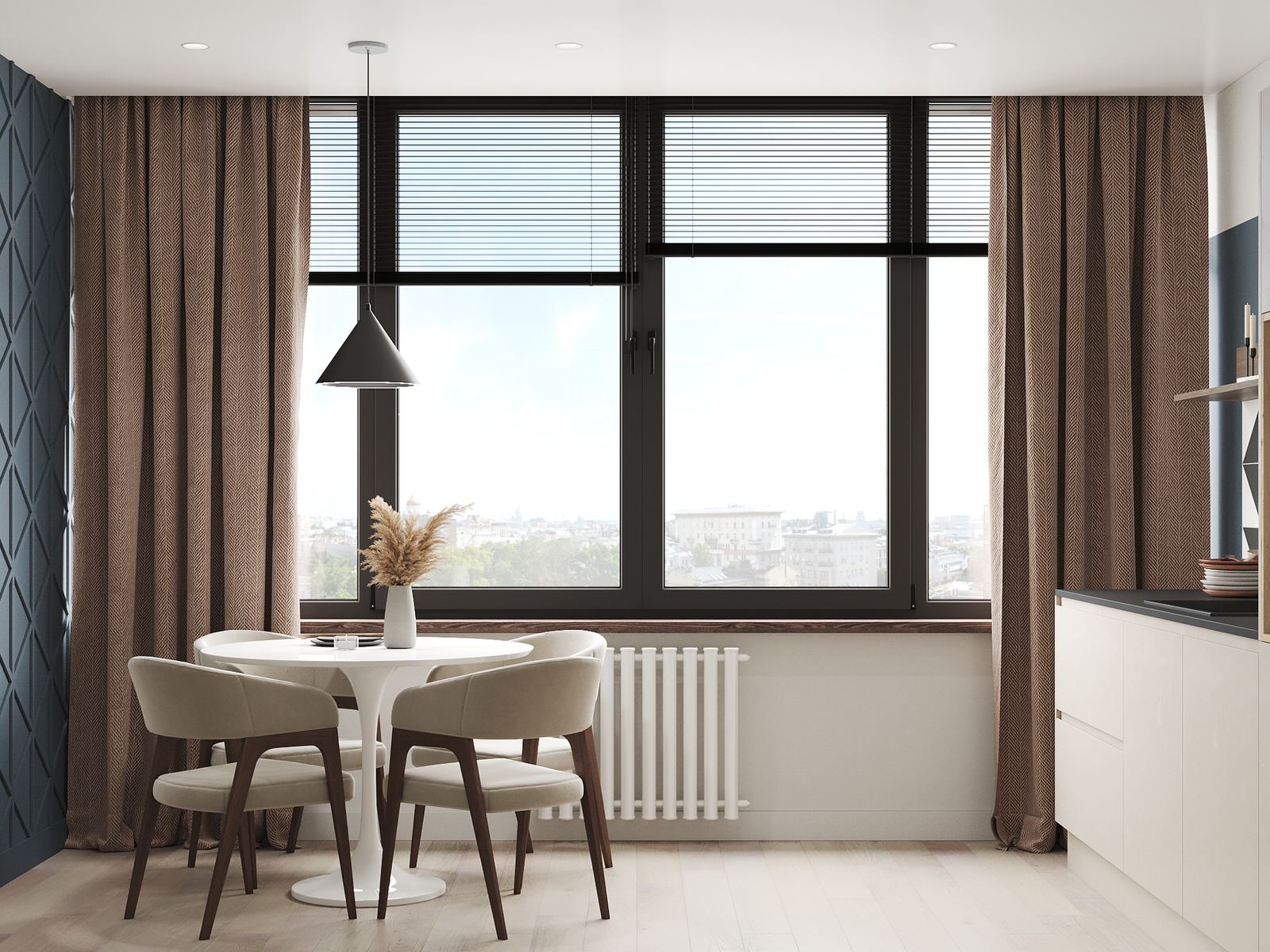 Квартира для молодой семьи с элементами сканди