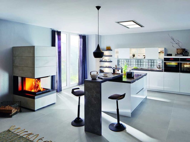 Kamine - modern contemporary-living-room