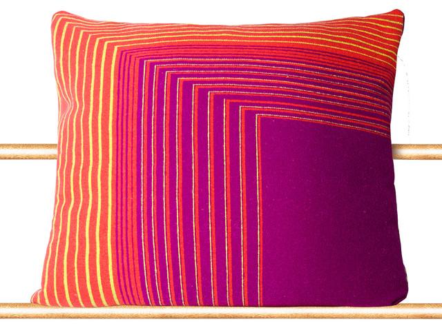 Isoline Pillow in Bright Purple - 20" x 20" - Tabula Rasa
