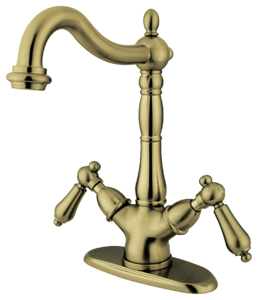 Kingston Brass 2-Handle Vessel Sink Faucet, 6-1/2" in Spout Reach ...