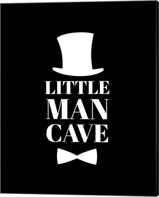 Little Man Cave Top Hat And Bow Tie Black Wall Art By Color Me Happy 16 X20 Contemporary Prints And Posters By Virventures Houzz