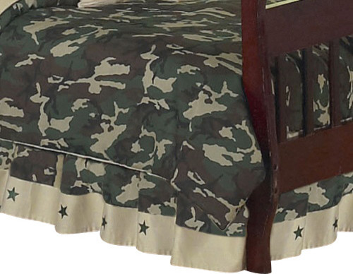 Green Camouflage Bed Skirt