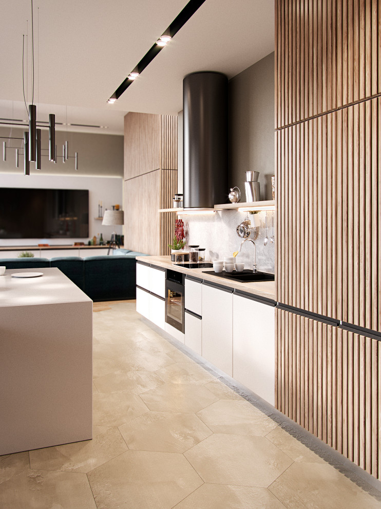 Кухня, минимализм, 2019