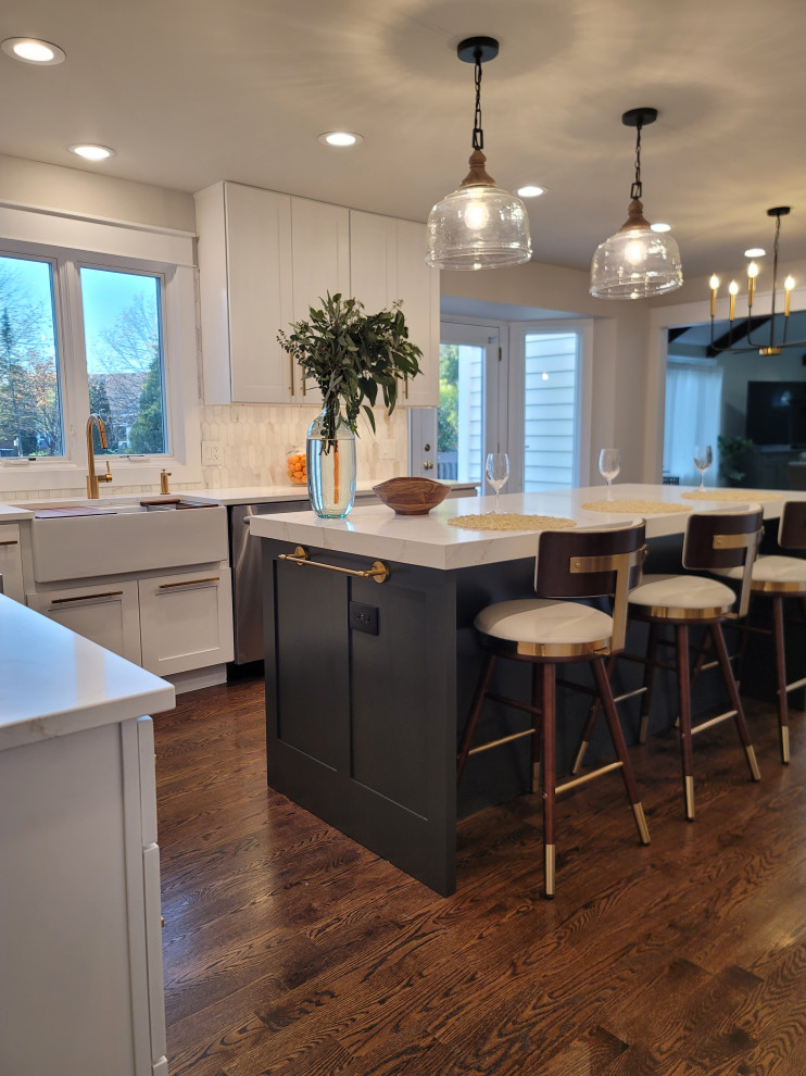 Custom Kitchen with Builtins and Butler's Pantry Contemporary