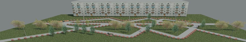 Сквер в городе Курск рядом с Площадью Рокосовского