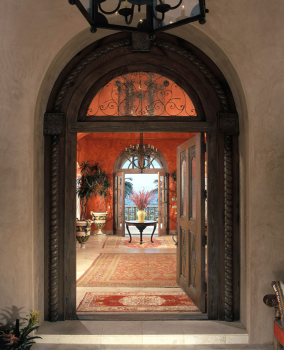 This is an example of a mediterranean entryway in Phoenix.