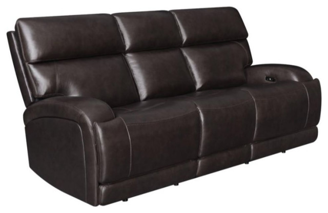 Dark Brown Coaster Home Furnishings Longport Upholstered Power Sofas