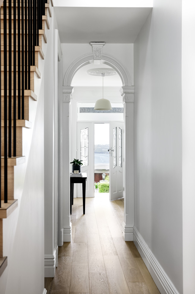 Inspiration for a transitional hallway remodel in Sydney