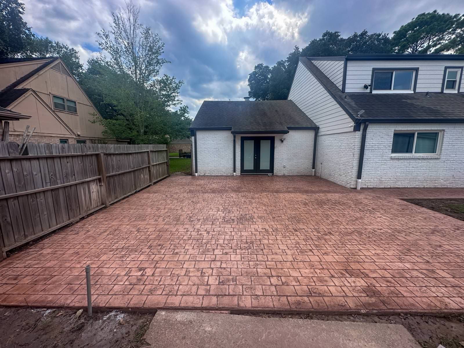 Front and backyard Stamped concrete patio in Nottingham!