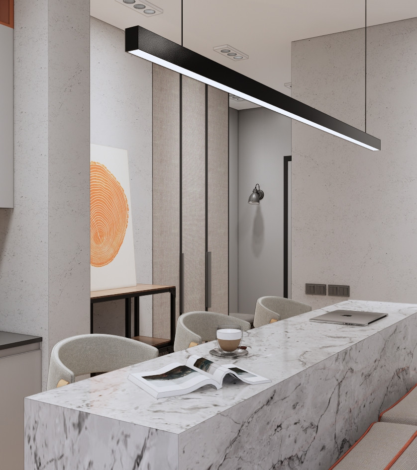 Визуализации Кухни-Гостиной в ЖК Magnifika