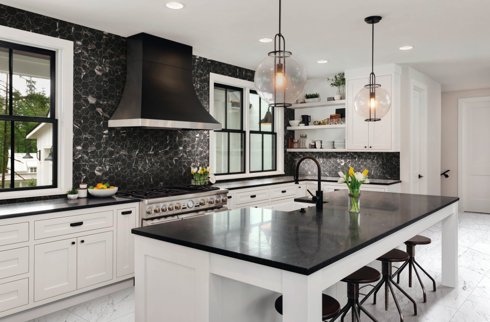 Example of a transitional kitchen design in Baltimore