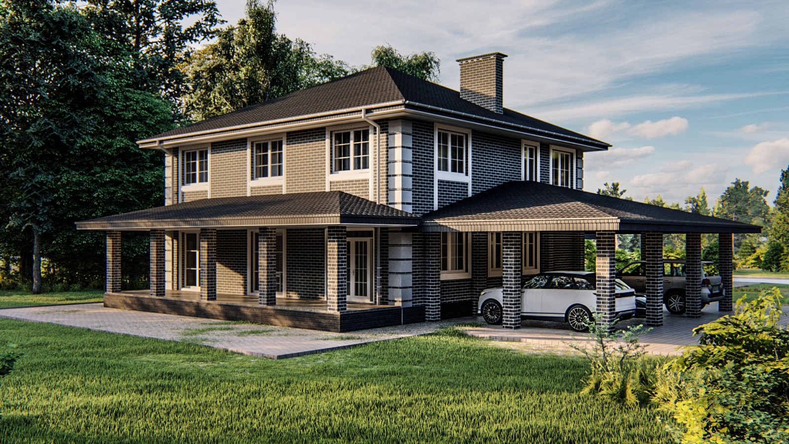 Архитектурные проекты коттеджей, ландшафтный дизайн