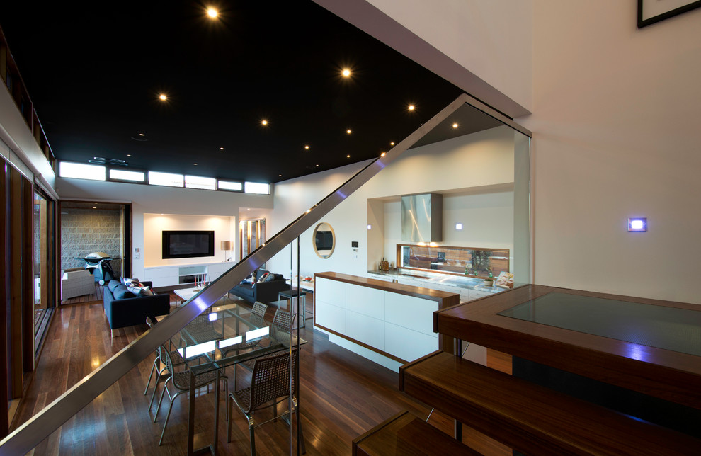 Design ideas for a contemporary living room in Canberra - Queanbeyan.