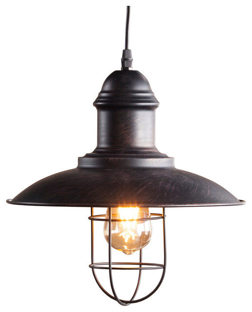 Industrial cage ceiling light