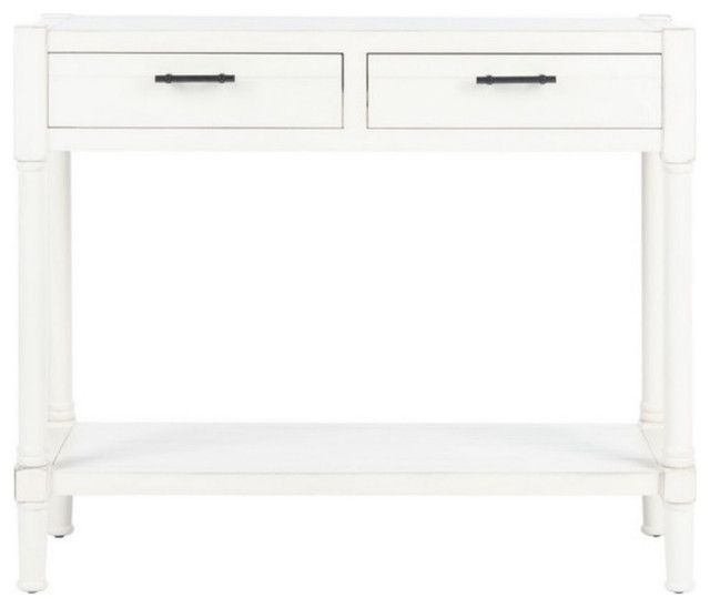 Lane 2 Drawer Console Table, Distressed White Modern Console Tables