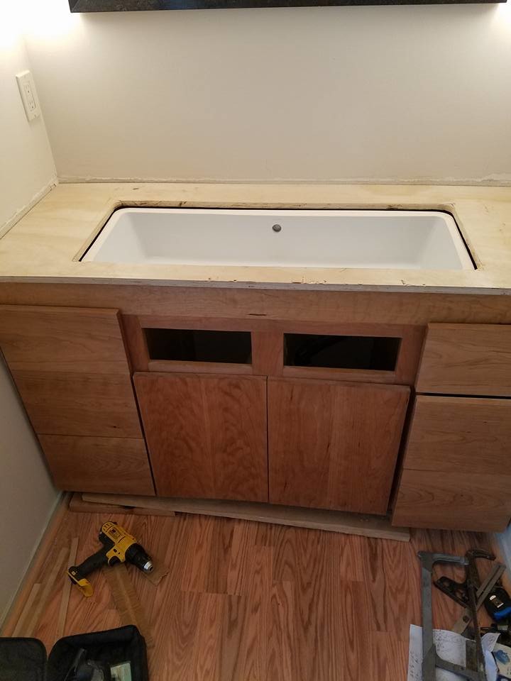 Help with bathroom sink and vanity located in master bedroom