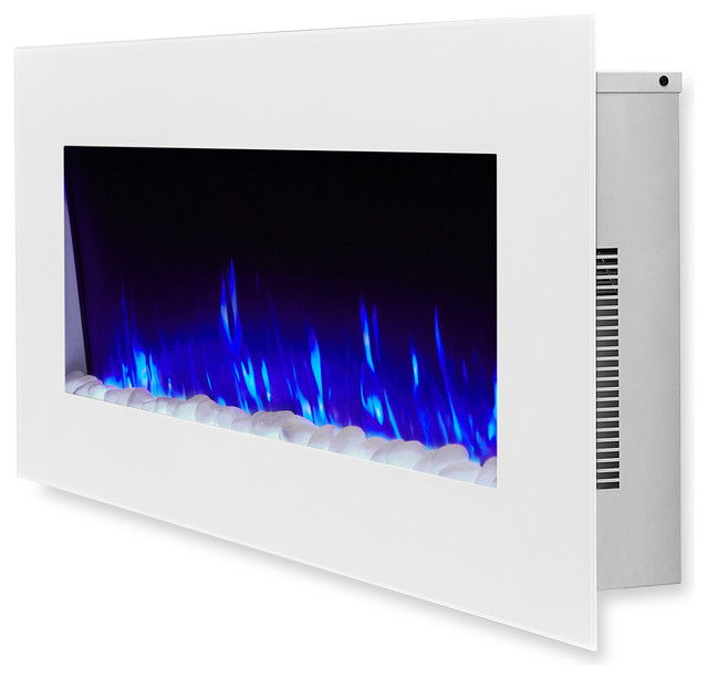 Dinatale Wall Mounted Electric Fireplace In White By Real Flame Dinatale Wall Mounted Electric Fireplace In White By Real Flame Contemporary Indoor Fireplaces Ever Modern Home