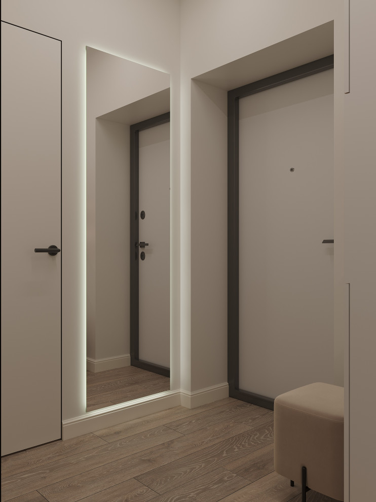 Светлая прихожая ЖК Парк Апрель