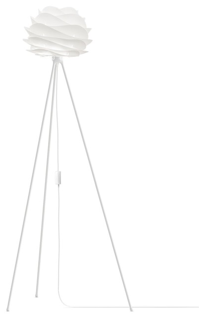Carmina 51" Tripod Floor Lamp, White/White