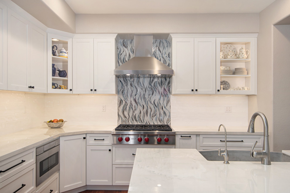 Example of a transitional kitchen design in San Diego