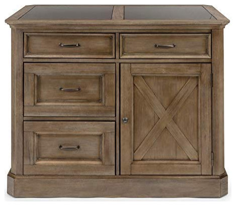 Rustic Kitchen Sideboard Hardwood Body And Top With Granite