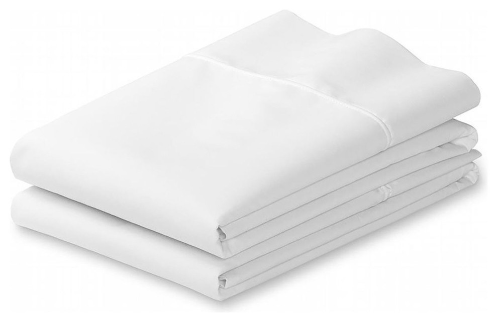 Home Collection Microfiber 2-Piece Pillow Case Set, White, Standard