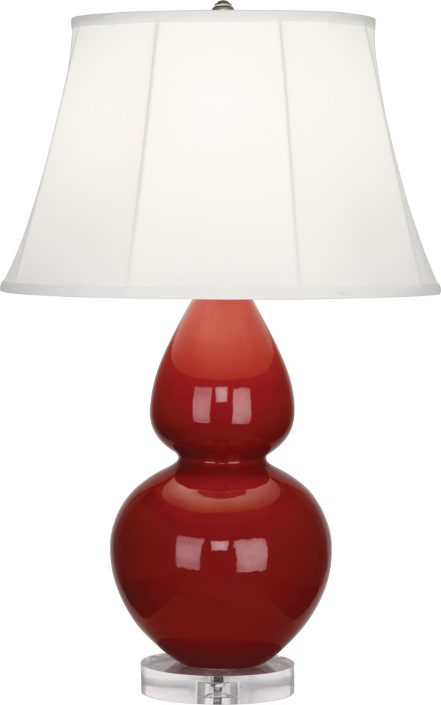 Double Gourd Table Lamp, Oxblood