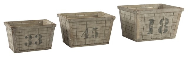 Aidan Gray Industrial Crates with Numbers