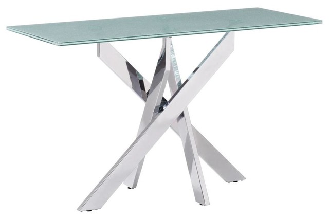 Contemporary Console Tables, Contemporary Chrome Console Table