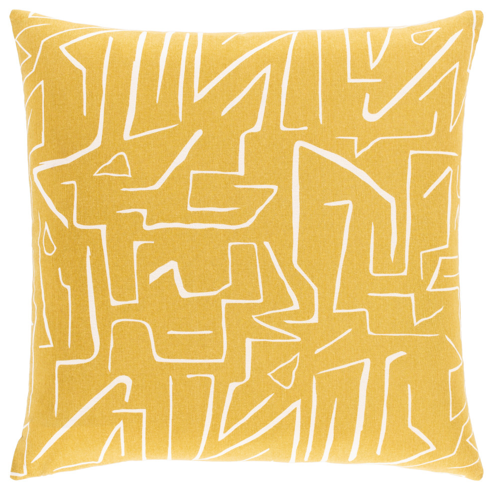 Bogolani BGO-001 Pillow Cover, Mustard, 20"x20", Pillow Cover Only