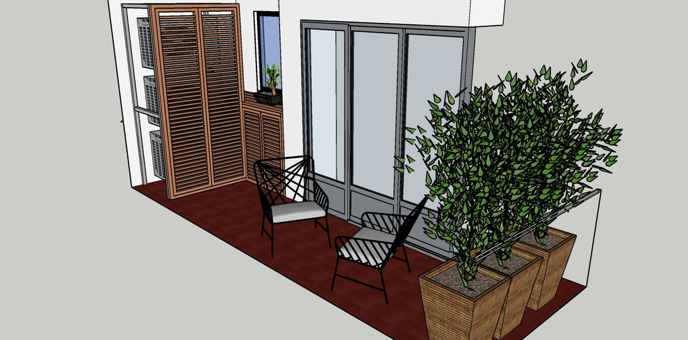 Inspiration for an industrial terrace & balcony in Mumbai.