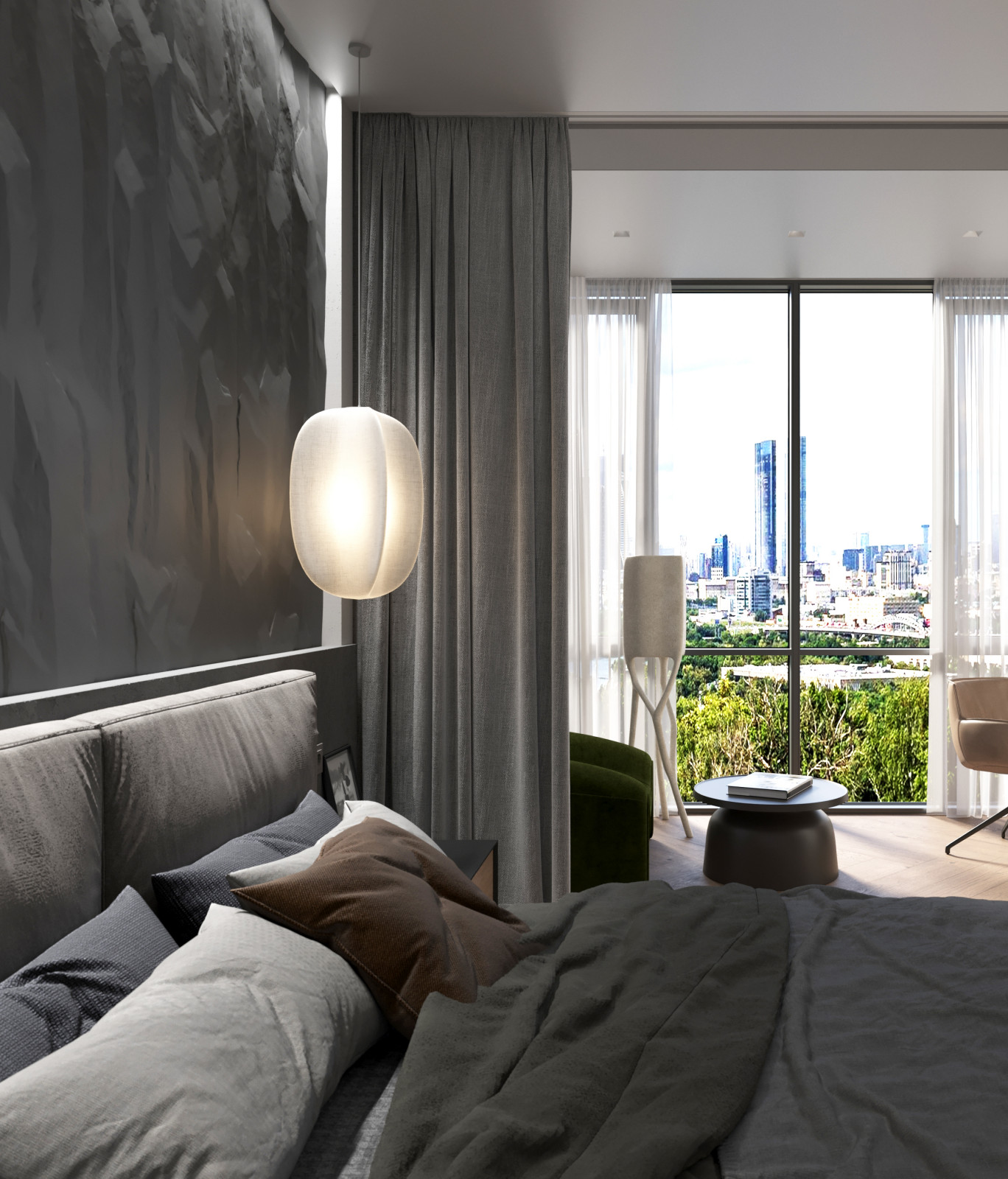 Дизайн интерьера спальни 19,7 м²