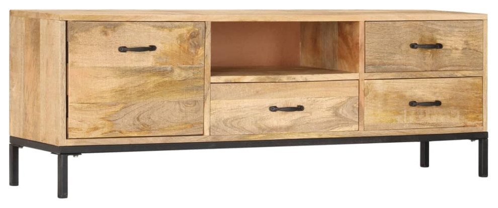 TV Cabinet 59.1x11.8x17.7 Solid Mango Wood 