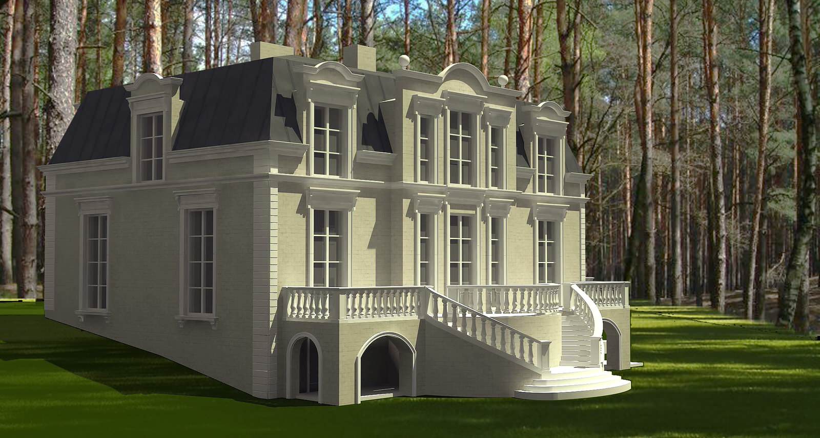 Загородный дом в подмосковье - фасад