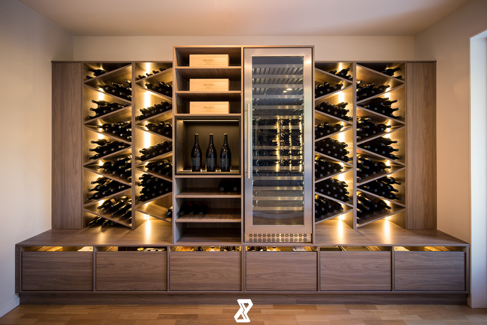 Photo of a contemporary wine cellar in Christchurch.