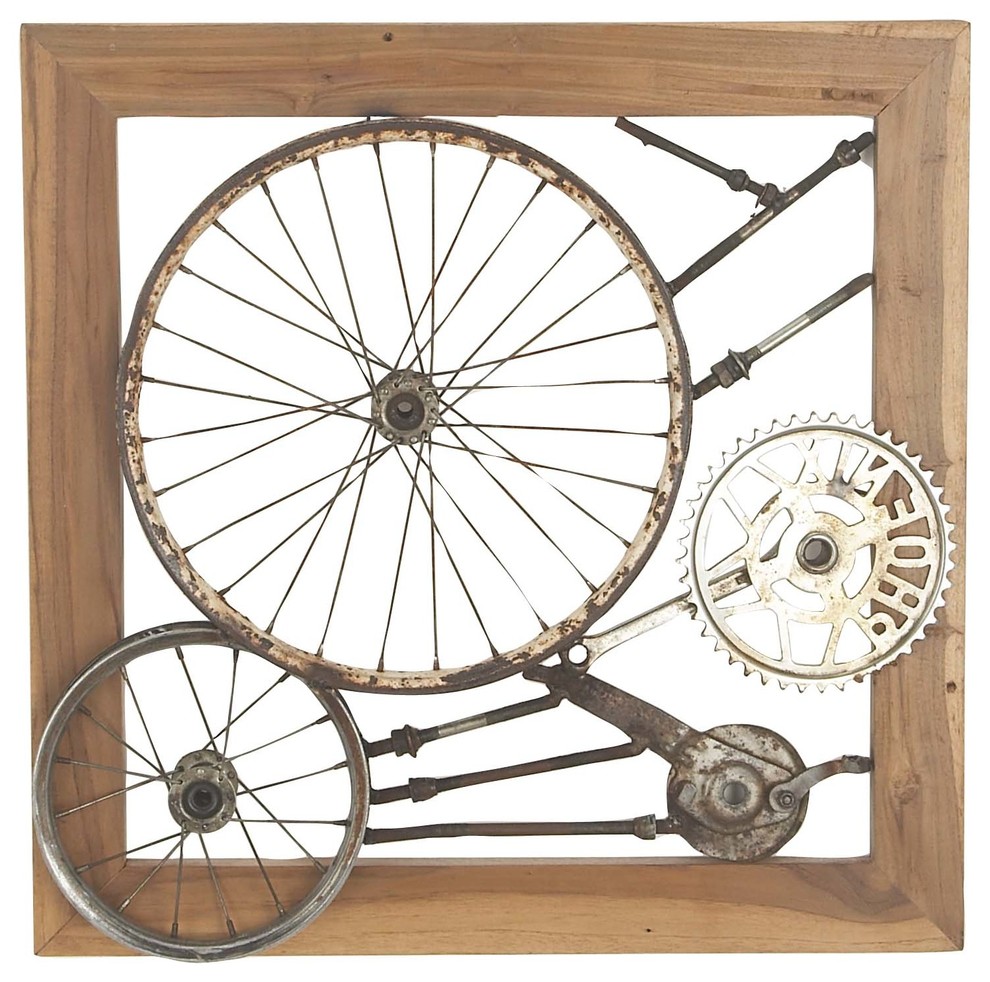 VOSAREA 4Pcs Vintage Style Wall Gears Industrial Wall Art Gear Wheels Wall Gear Decorations for Home Bar Cafe Restaurant