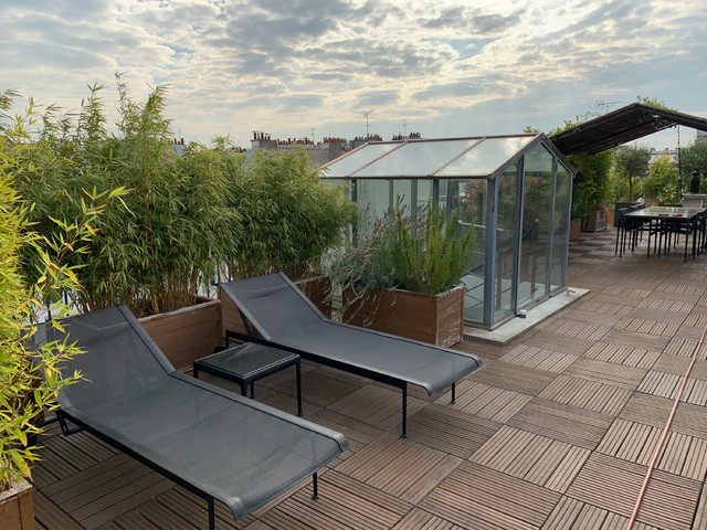 Rooftop Paris 17e costero-terraza-y-balcon