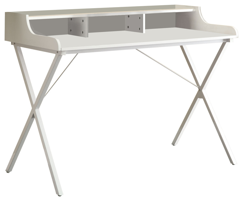 Coaster Computer Desk White Finish 800407 Desks And Hutches