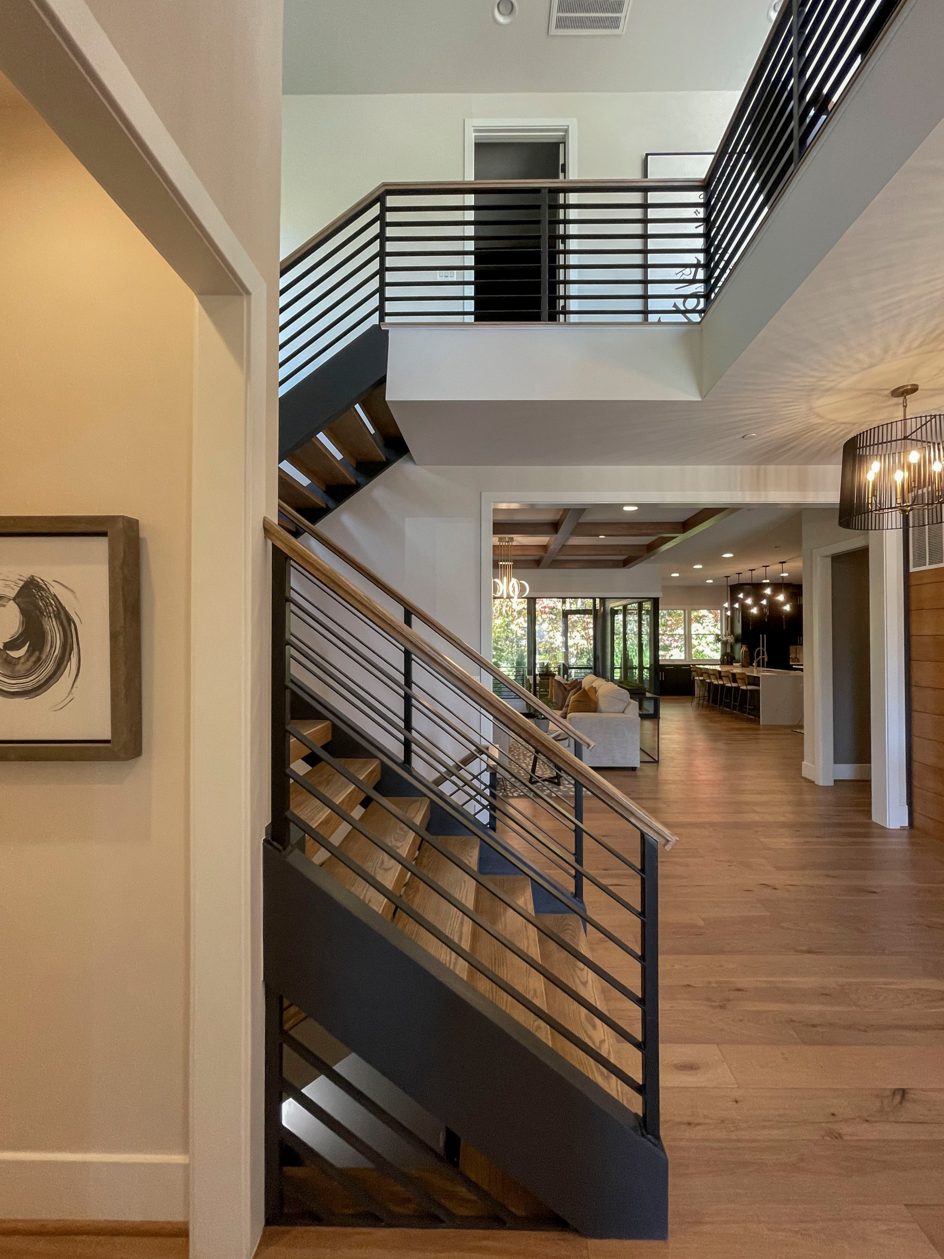 113_Floating Straight- Stringers with No Risers in Contemporary Home, Bethesda M