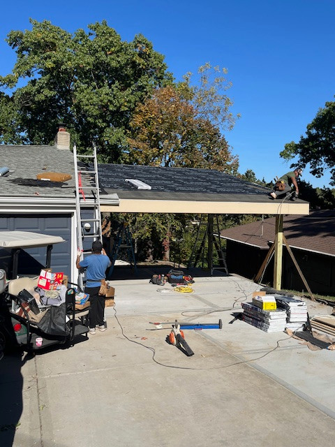 Carport Build & Driveway Extension in Lake Waukomis, MO